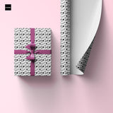 Zamilovaný balicí papír Černobílá láska se jménem