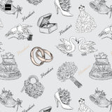 Balicí papír na míru: Svatba (84x80cm)