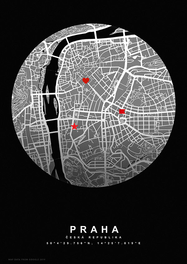 Vzpomínková mapa místa šedý kruh