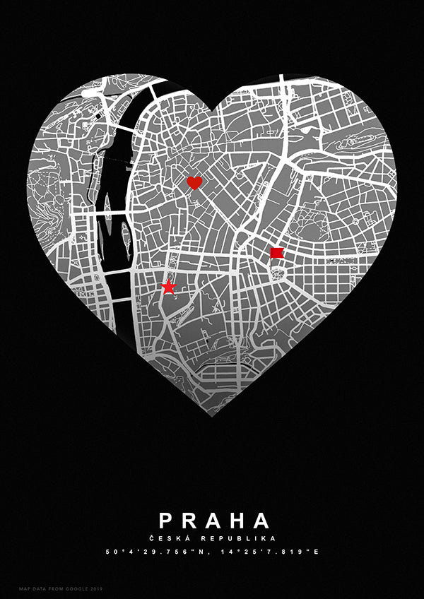 Vzpomínková mapa místa černé srdce