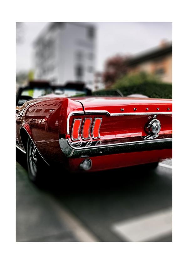 Plakát Červený Mustang