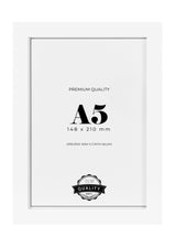 Bílý dřevěný rám, 15x21cm, A5