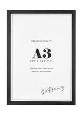 Černý dřevěný rám, 29,7x42cm, A3