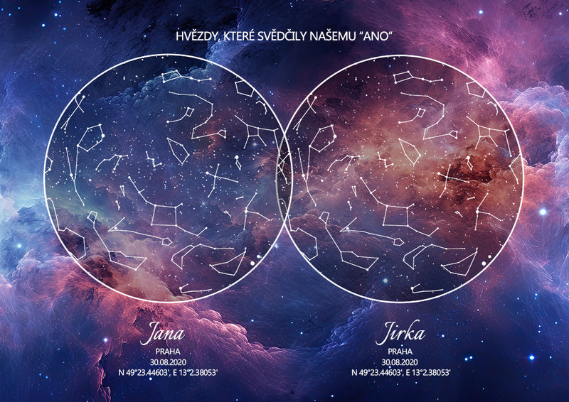 Dvojitá hvězdná mapa - Magická mlhovina
