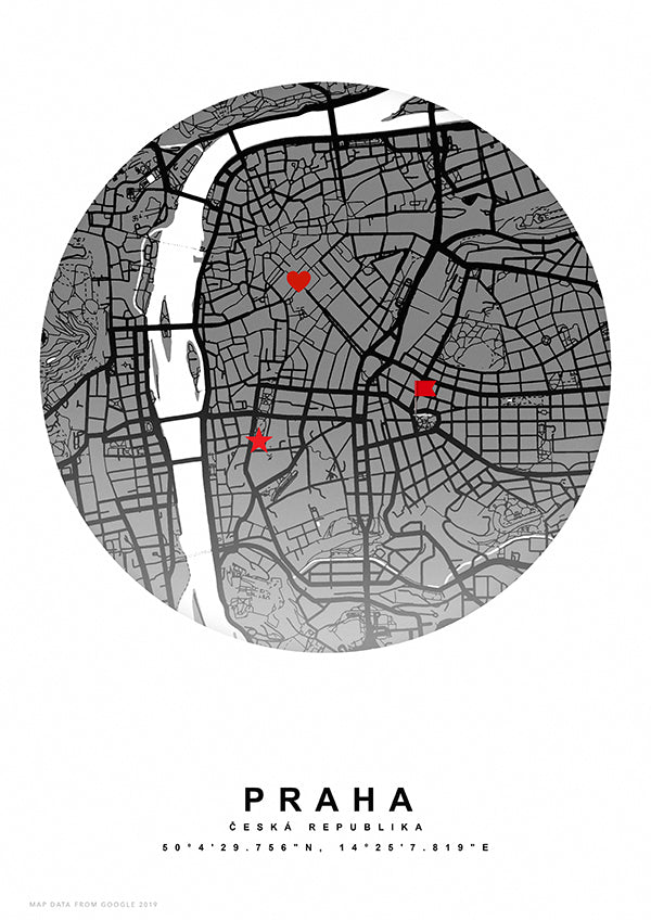 Vzpomínková mapa místa šedý kruh