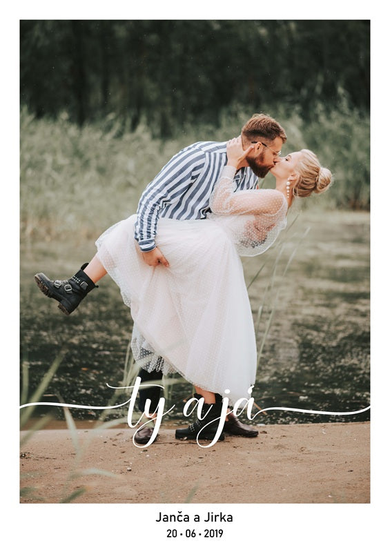 Plakát Vlastní fotografie s textem - ty a já