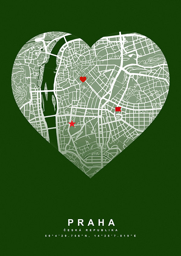 Vzpomínková mapa místa srdce zelené