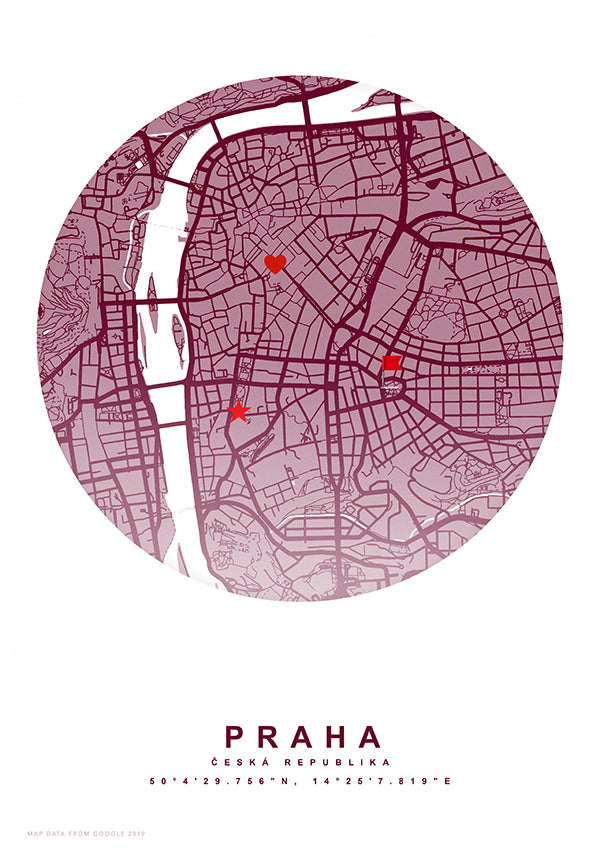 Vzpomínková mapa místa růžový kruh