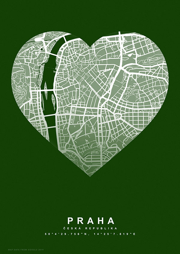 Vzpomínková mapa místa zelené srdce