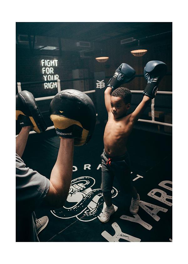 Plakát Boxer v zácviku
