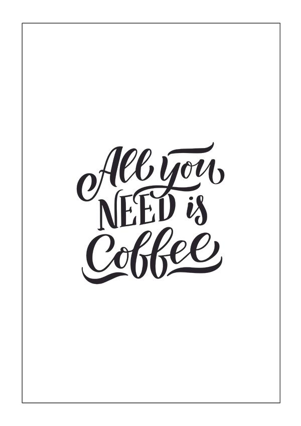 Plakát All you need is coffee