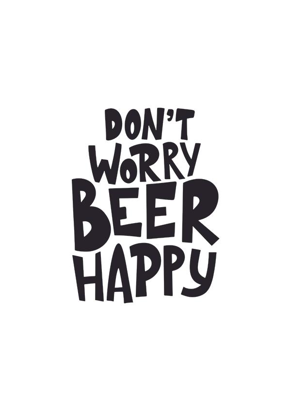 Plakát Don´t worry beer happy