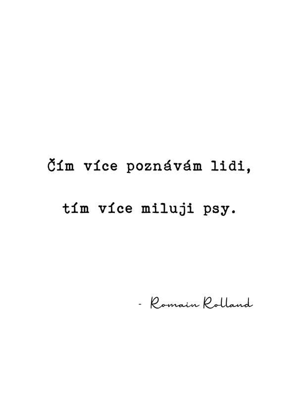Plakát Čím více poznávám lidi, tím více miluji psy