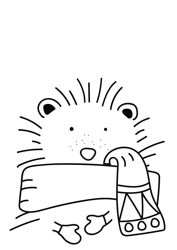 Plakát Černobílý ježek