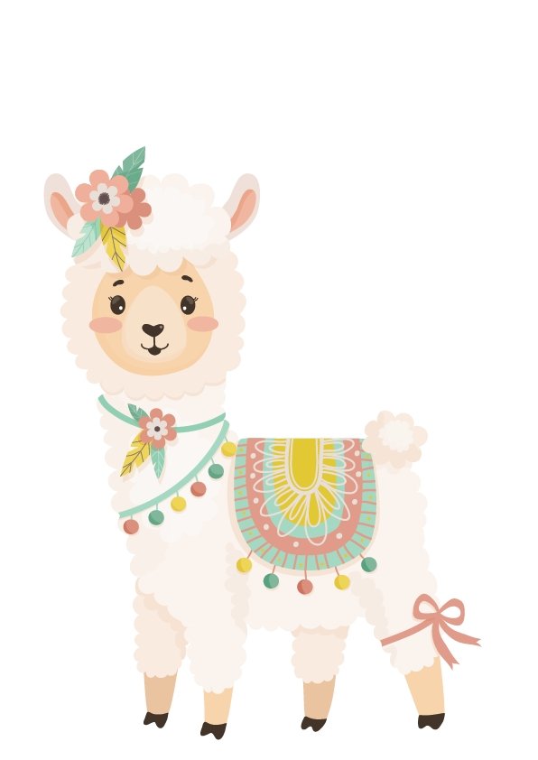 Plakát Cute lama 1