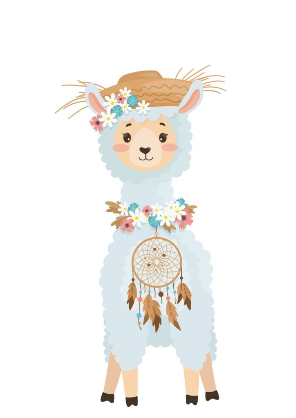 Plakát Cute lama 6