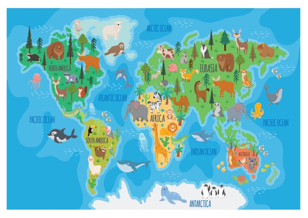 Plakát Dětská mapa světa 2