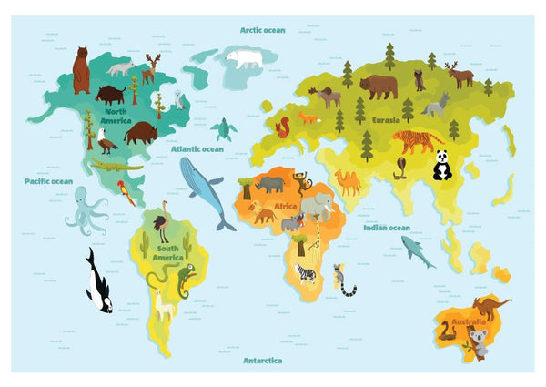 Plakát Dětská mapa světa 3