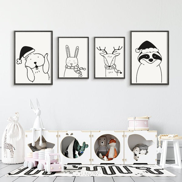 Plakát Černobílé medvídě