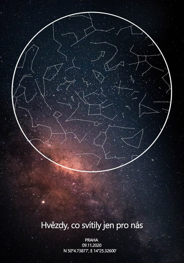 Hvězdná mapa Vesmírný třpyt