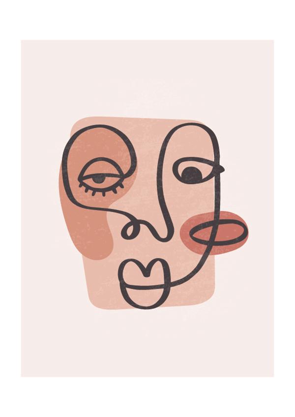 Plakát Abstraktní tváře Set1