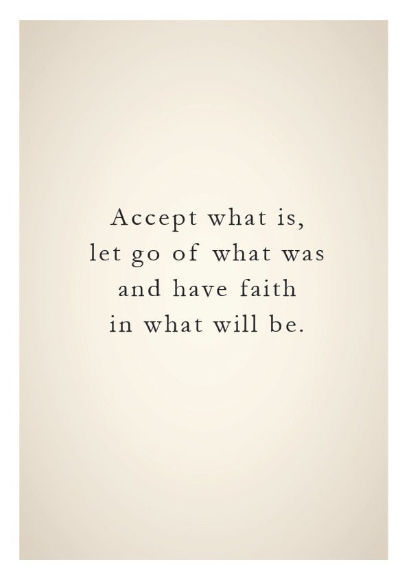 Plakát Accept what is