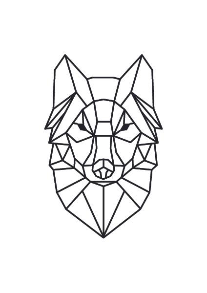 Plakát Geometrický vlk