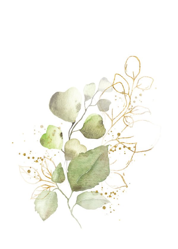 Plakát Golden herbs bouquet 2