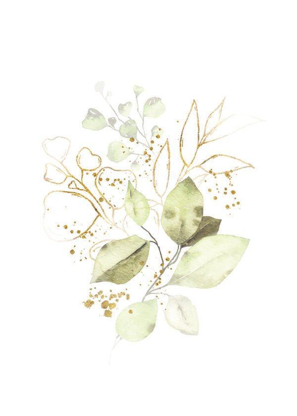 Plakát Golden herbs bouquet