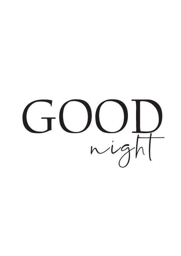 Plakát Good night 1 - A4