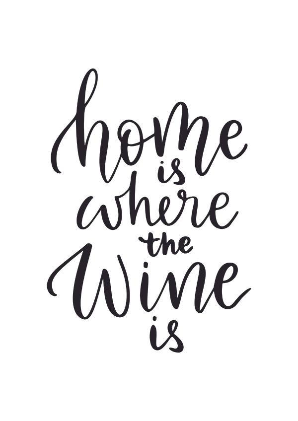 Plakát Home is where wine is