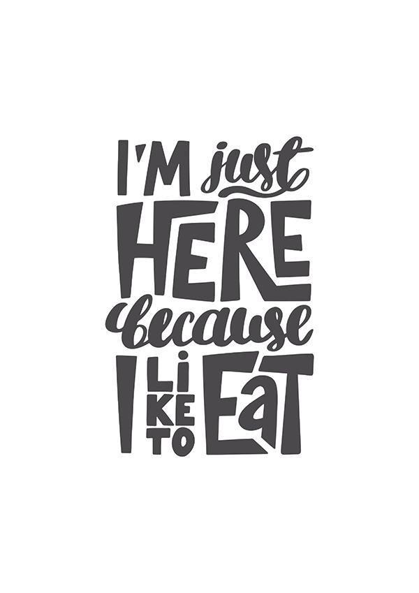 Plakát I like to eat