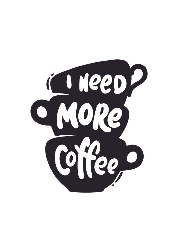 Plakát I need more coffee