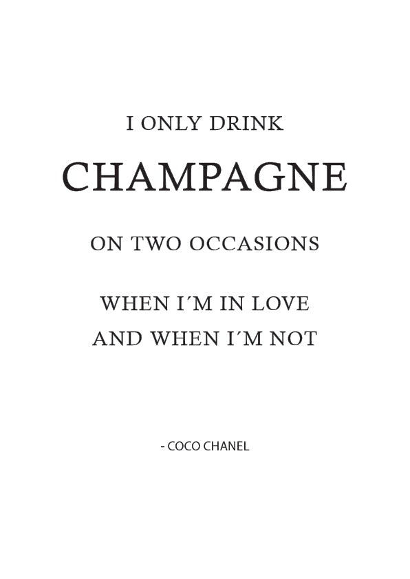 Plakát I only drink champagne
