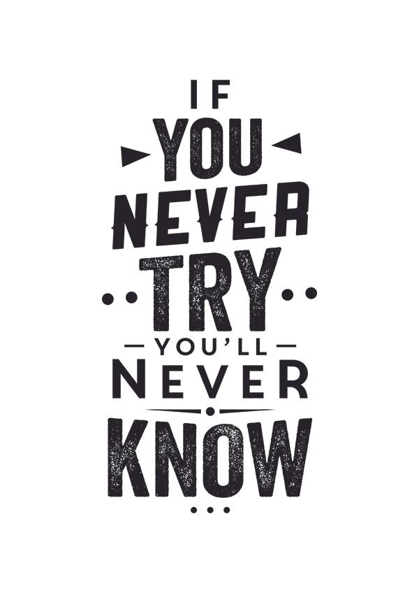 Plakát If you never try