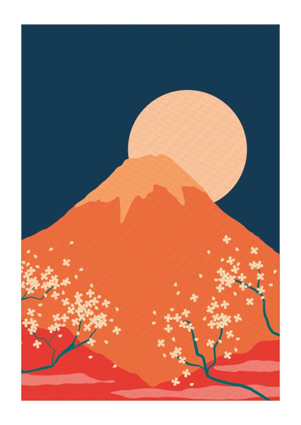 Plakát Japonská krajina Set3