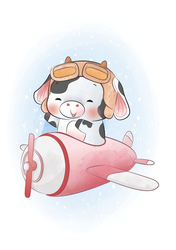 Plakát Kravička v letadle