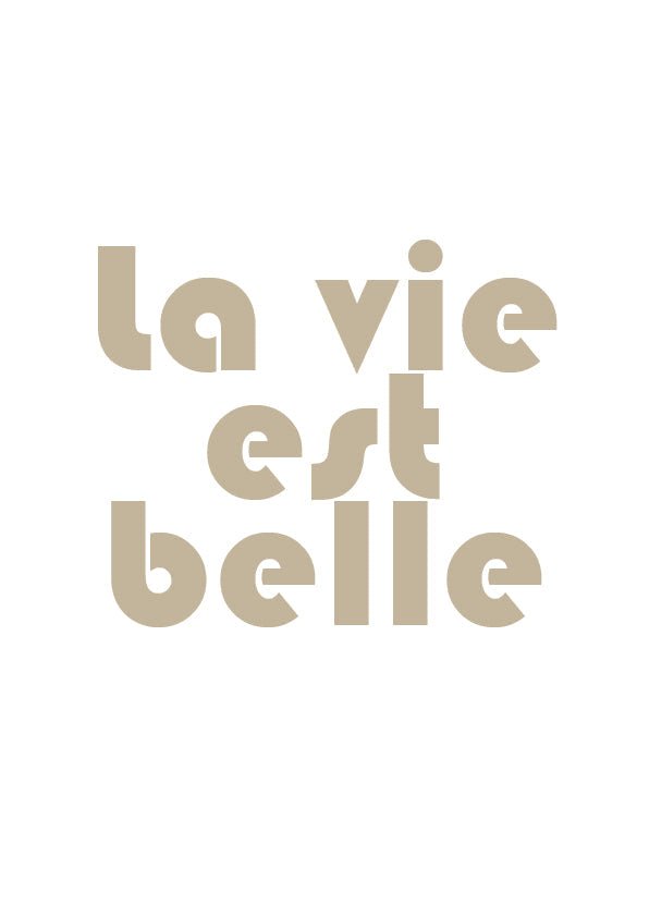 Plakát La vie est belle