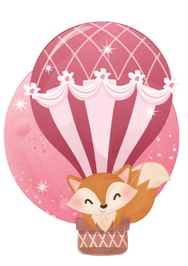 Plakát Liška v balónu