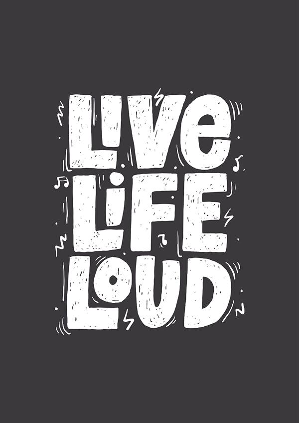Plakát Live life loud