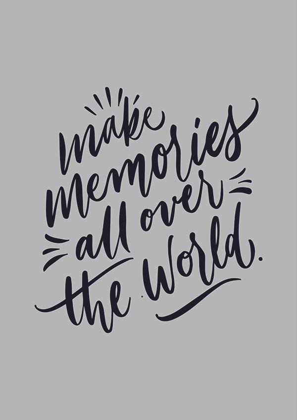 Plakát Make memories all over the world