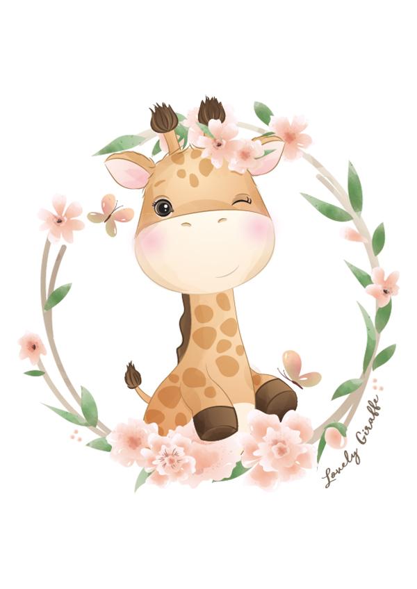 Plakát Mrkající žirafka