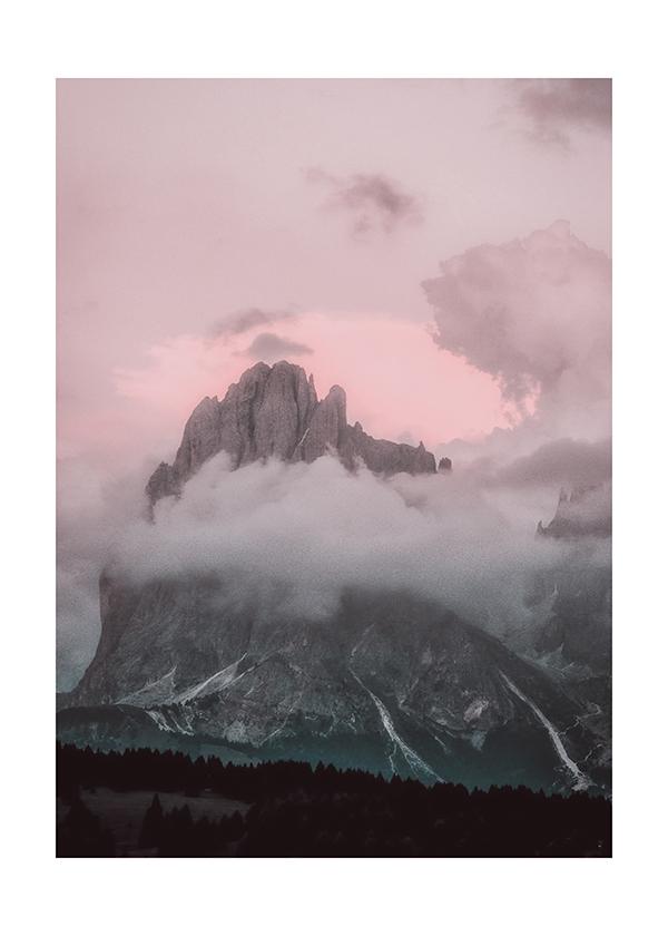 Plakát Nature and pink sky