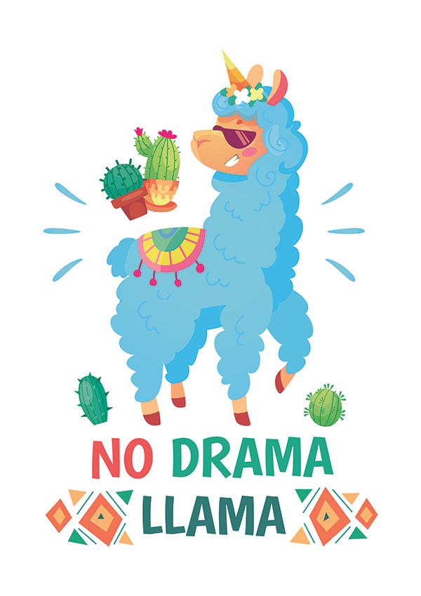 Plakát No drama llama 1