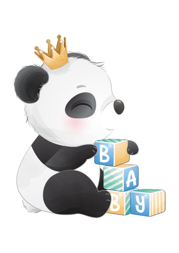 Plakát Panda s kostkami