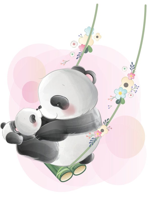 Plakát Pandy na houpačce