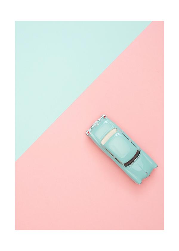 Plakát Pastelové autíčko