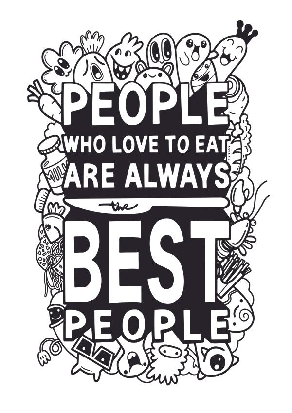 Plakát People who love to eat