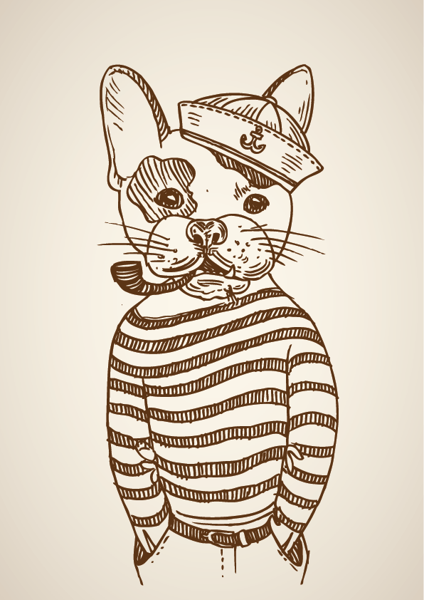 Plakát Pes námořníkem