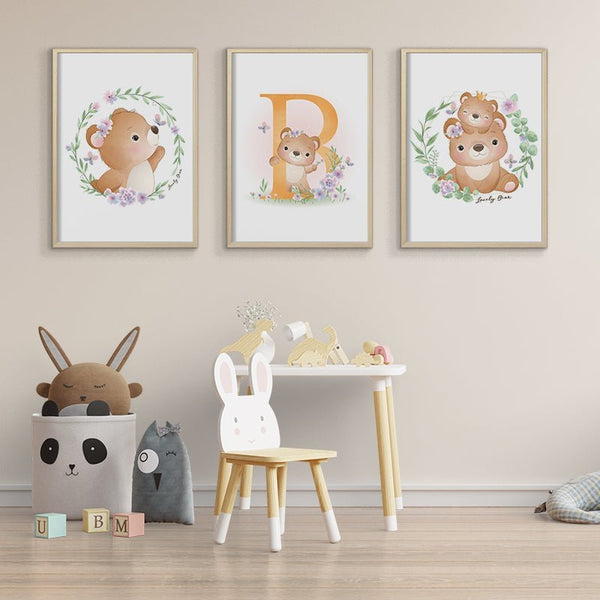 Plakát Písmeno B a medvídě